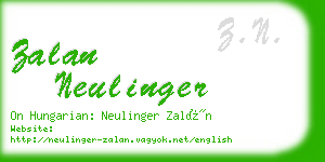 zalan neulinger business card